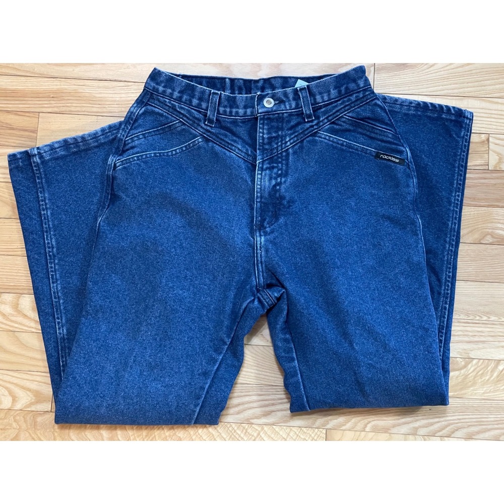 Vintage Rocky Mountain High Waisted Western Jeans 11/12 Blue V-Yoke‎ Bareback
